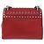 Bolso de hombro con cadena PRADA de cuero rojo plata Auth ka6268V Roja - vista 2