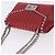 Bolso de hombro con cadena PRADA de cuero rojo plata Auth ka6268V Roja - vista 8