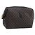 Céline CELINE Macadam Canvas Pouch PVC Leather Black Gold Tone Auth am12663V