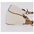 Pouch accessori Salvatore Ferragamo Gancini PVC Canvas White Gold Auth 204147 Bianco D'oro - vista 4