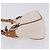 Pouch accessori Salvatore Ferragamo Gancini PVC Canvas White Gold Auth 204147 Bianco D'oro - vista 6