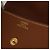 Hermès HERMES Revan Cattle Coin Purse Leather Brown Gold Auth 204773M Golden - view 17