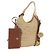 Borsa a Mano Miu Miu Ivy Canvas 2way Beige Gold Auth 200777SAM D'oro
