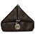 Céline Vintage Celine Macadam Folding Clutch Late 1970s Dark Brown Metallic