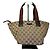 Sac à main structuré Vintage Gucci GG Supreme avec poignée supérieure c. fin des années 2000 Beige Brown