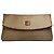 Céline Vintage Celine Macadam Canvas Flap Clutch Late 1980s Beige Brown