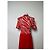 Vintage Yves Saint Laurent Strickkleid Zebra Ende der 1990er Jahre rot weiß M - Ansicht 15