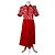 Vestido de malha zebra vintage Yves Saint Laurent final dos anos 1990 vermelho branco M