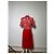 Vintage Yves Saint Laurent Strickkleid Zebra Ende der 1990er Jahre rot weiß M - Ansicht 3