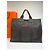 Vintage Hermes Hermès Herline Canvas Tote Dunkelgrau Schwarz - Ansicht 9