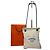 Trim Pouch con coulisse Vintage Hermes Hermès in cotone Herringbone Beige Blue