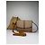 Triomphe Céline Vintage Celine Macadam Canvas Schultertasche mit Klappe c. 2006 Beige Brown