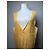 Vintage Issey Miyake Plisseertes Maxi Kleid Gelb Weiß M - Ansicht 13