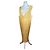 Vestido Maxi Plisado Vintage Issey Miyake Amarillo Blanco M