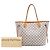 Borsa Tote Louis Vuitton Damier Azur Neverfull MM bianca Bianco - vista 7
