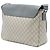 Borsa a tracolla con patta Gucci GG Supreme e vitello beige - vista 2