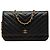 Borsa a tracolla Chanel CC Chevron in vitello Wallet On Chain nera Nero