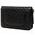 Borsa a tracolla Chanel CC Chevron in vitello Wallet On Chain nera Nero - vista 2
