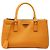 Borsa Prada Mini Saffiano Lux Galleria Double Zip Gialla Giallo