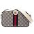 Borsa Camera Ophidia Gucci Small in pelle di vitello testurizzata e GG Supreme Beige con Web