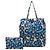 Prada Tessuto Stampato Floral Tote Blau - Ansicht 7
