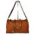 Vintage Courreges Pebbled Leather Duffle Bag Rust Tan