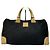 Vintage Givenchy 4G Logo Structured Duffle Bag Late 1970s Black Beige