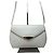 Vintage Givenchy Leder-Crossbody-Tasche mit Klappe Ende der 1970er Jahre Weiß