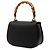 Bamboo Bolsa Satchel Night Gucci Small em couro de bezerro granulado preto com bambu - vista 2