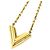 Collar Essential V Louis Vuitton chapado en oro Dorado - vista 3