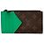 Portacarte e monete Louis Vuitton Monogram Macassar Marrone