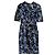 Erdem Vestido Midi Estampado Floral Negro Blanco Azul