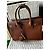 Autre Marque Saint Laurent Borsa SDJ Soft Bo in pelle marrone - vista 4