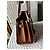 Autre Marque Saint Laurent Borsa SDJ Soft Bo in pelle marrone - vista 7
