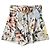Zimmermann Lexi Fitted Leinen-Shorts mit Blumenprint Braun Weiß Rot Grün Gelb