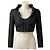 Pinko Black Ruffled Cropped Jacket