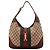 Gucci Borsa Hobo Jackie in tela monogramma GG Marrone Rosso Verde