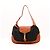 Gucci Jackie Borsa Hobo in Tela Nera e Pelle Marrone Nero