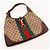 Gucci GG Monogramm Canvas Hobo-Bag mit Web-Streifen Braun Rot Beige Grün - Ansicht 6