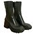 Chloé Botas Chelsea de goma verde oscuro
