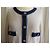 Chanel Langer Kaschmir-Cardigan beige und jeansblau Größe 40 - Ansicht 4