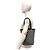 Gucci Mini Tote Bag aus Leder und Canvas mit GG Logo Muster Schwarz - Ansicht 2