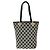 Gucci Mini Tote Bag aus Leder und Canvas mit GG Logo Muster Schwarz - Ansicht 3