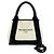 Borsa Balenciaga Cabas Logo in tela e pelle blu navy Nero Crudo