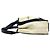 Borsa Balenciaga Cabas Logo in tela e pelle blu navy Nero Crudo - vista 5