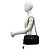 Bolsa de ombro Prada em couro preto - vista 2