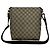 Bolsa de ombro em couro com aba e padrão de logo GG Gucci Marrom - vista 3