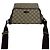 Bolsa de ombro em couro com aba e padrão de logo GG Gucci Marrom - vista 4