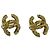 Orecchini a clip Chanel Vintage Coco Mark motivo lava D'oro