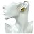Orecchini a clip Chanel Vintage Coco Mark motivo lava D'oro - vista 2